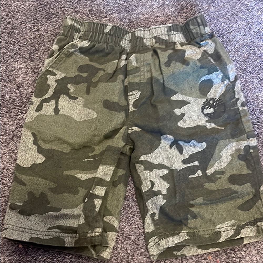 Timberland Kids Camo Shorts - Green